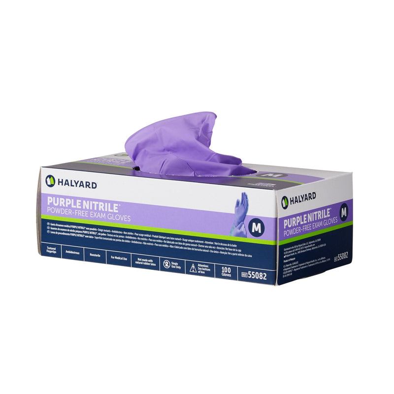Purple Nitrile Exam Glove, Medium 100/BOX -55082