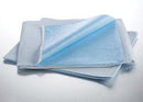 BED SHEET, 40" X 90", WHITE/ BLUE, 50/CS, SOLD AS CASE GRAHAM 51