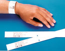 ADULT EXTRA WIDE ID BAND, 4" X 1 3/8", 1½" CORE, WHITE, 500/BX, SOLD AS BOX PRECISION 10001102