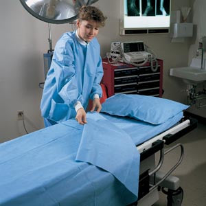 Halyard Bed Sheets Sheet Stretcher Blu 40X8480/Cs -67783
