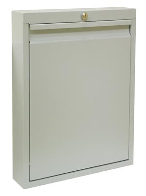 FULL SIZE WALL DESK, SELF CLOSE DOOR & FLAT KEY, LIGHT GREY, 23¾"H X 30"W X 4"D, SOLD AS EACH OMNIMED, 94