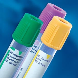 PLASTIC TUBE, HEMOGARD™ CLOSURE, 13MM X 75MM, 3.0ML, LT. GREEN, PAPER LABEL, GEL/ LITHIUM HEPARIN 51 UNITS, 100/BX, SOLD AS BOX BD 209
