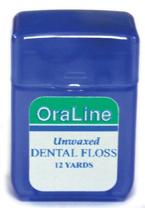 Jm Murray Oraline Dental Floss. Floss Unwaxed Nylon 12Yd144/Cs (30620) (Drop), Case