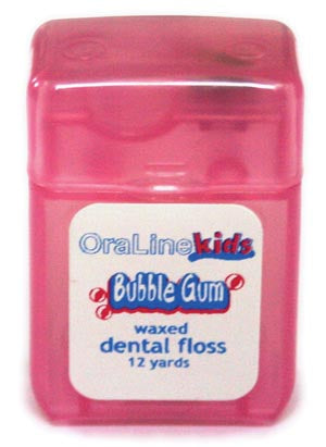 Jm Murray Oraline Dental Floss. Floss Waxed Nylon Bubble Gum12Yd 144/Cs (48044) (Drop), Case