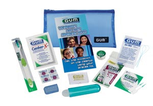 ORTHODONTIC KIT, INCLUDES: ORTHODONTIC TOOTHBRUSH, WAX, PROXABRUSH® GO-BETWEENS® CLEANERS, PACK OF 5CT ORTHODONTIC FLOSS, 1 DOZEN/, SOLD AS BOX SUNSTA