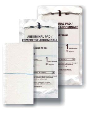 ABDOMINAL PAD, 5" X 9", STERILE 1S, SEALED ENDS, 20/PK, 20 PK/CS, SOLD AS CASE AMD-MEDICOM 10000212