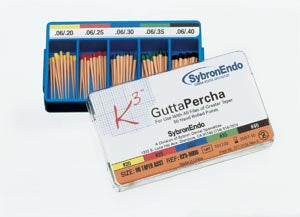 Sybron Endo K3 Gutta Percha. .04 Taper #30, 50/Pk (To Be Discontinued). Tbd-Points Gutta Percha K3 .04Taper 30 50/Pk, Pack