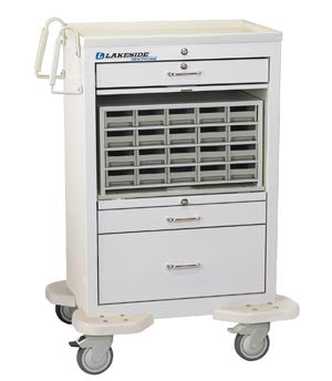 CART, 4 DRAWER, DRAWER CONFIGURATION: 3", 9", KEY LOCK, 46¼"H X 25"D X 32"W, SOLID GRAY, SOLD AS EACH LAKESIDE 69