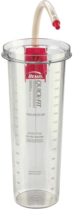 REUSABLE OUTER CANISTER, 1500CC, BUILT-IN STOPCOCK, YELLOW BRACKET, 10/CS, SOLD AS CASE BEMIS 17