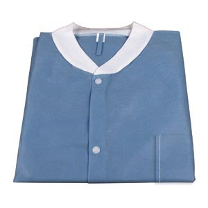 Dynarex Lab Jackets. Lab Jacket, Large, Dark Blue, Pockets, 10/Bg, 3 Bg/Cs . , Case