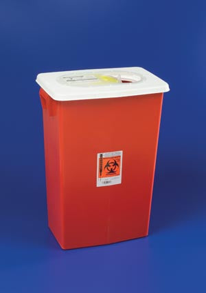 Cardinal Health Large Volume Containers. Mbo-Container Sharps 18 Gal Redw/Slide Lid 5/Cs, Case