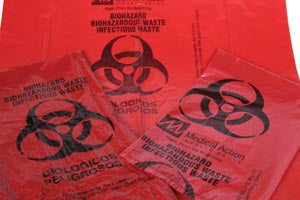 BAG, SPECIMEN TRANSPORT, 8" X 10", ORANGE/ BLACK, 2 MIL, 1000/CS, SOLD AS CASE MEDEGEN 10000958
