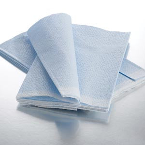 FANFOLD DRAPE SHEET, TISSUE/ POLY/ TISSUE, BLUE, 40" X 60", 50/CS, SOLD AS CASE GRAHAM 51