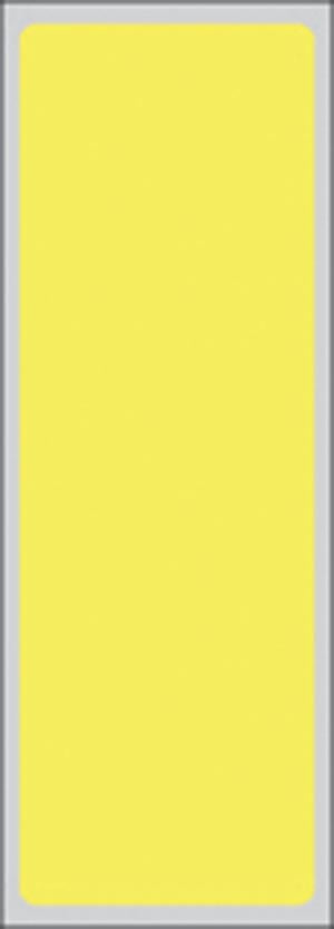 PIGGYBACK, DIRECT COATED THERMAL LABELS FOR 8X00 PRINTER, .96" X 1.6", YELLOW, NO "X" TAMPER CUT, 3,000/RL, 6 RL/BX, SOLD AS BOX PRECISION 10001102