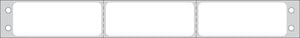 FLEXIBLE BLANK WHITE LABELS, 15/16" X 3½", 1 ACROSS, REMOVABLE ADHESIVE, 5,000/BX, SOLD AS BOX PRECISION 10001102