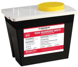 Bemis Hazardous Rcra Waste Containers Waste Container, 2 Gal, Gasketed White Lid & Screw-Top Can, 30/Cs -5002 070