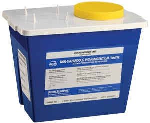 Bemis Non-Hazardous Pharmacy Waste Container Waste Container, 2 Gal, Gasketed White Lid & Screw-Top Cap, 30/Cs -4002 050