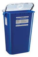 Bemis Non-Hazardous Pharmacy Waste Container Waste Container, 11 Gal, Gasketed Hinged, Clear Lid, 6/Cs -4011 050