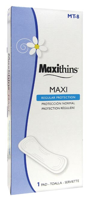 MAXITHINS® MAXI PADS, 250/CS, SOLD AS CASE HOSPECO 10000901