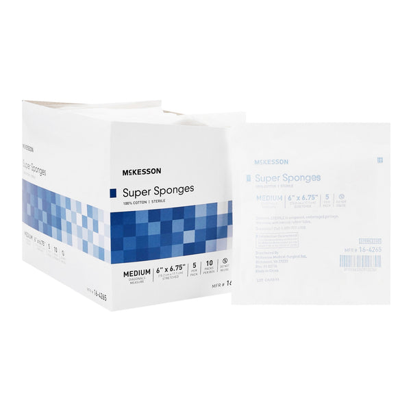 McKesson Sterile Fluff Dressing, 6 x 6-3/4 Inch 90/CASE -16-4265