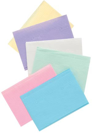 TOWEL, 2-PLY PAPER, POLY, 18" X 13", BLUE, 500/CS, SOLD AS CASE MYDENT 10001014