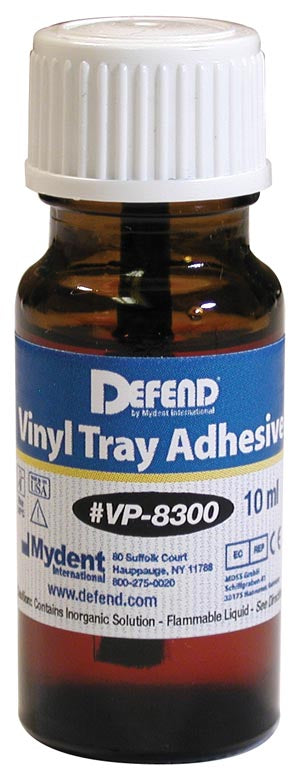 VINYL TRAY ADHESIVE, 10 ML BOTTLE WITH APPLICATOR, SOLD AS EACH MYDENT 10001014