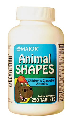ANIMAL SHAPES, CHEWABLE, 250S, COMPARE TO FLINTSTONES®, NDC# 80681-0116-00, SOLD AS EACH MAJOR 10000565