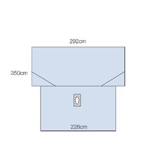 STERI-DRAPE™ HAND & FOOT DRAPE, 77" X 118", ABSORBENT IMPERVIOUS MATERIAL, OVAL ADHESIVE APERTURE, 15/BX, 2 BX/CS, SOLD AS CASE SOLVENTUM 1