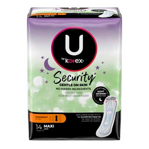 Kimberly-Clark Feminine Care Products. Pads Kotex Prem Overnitenonwing 14Pk 8Pk/Cs, Case