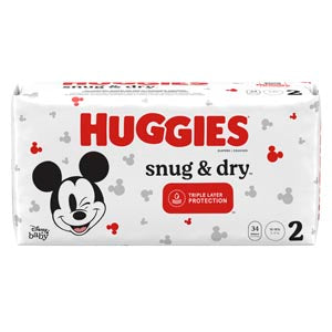 Kimberly-Clark Huggies Snug & Dry Diapers. Diaper Sz 2 Jumbo Pk 34/Pk4Pk/Cs, Case