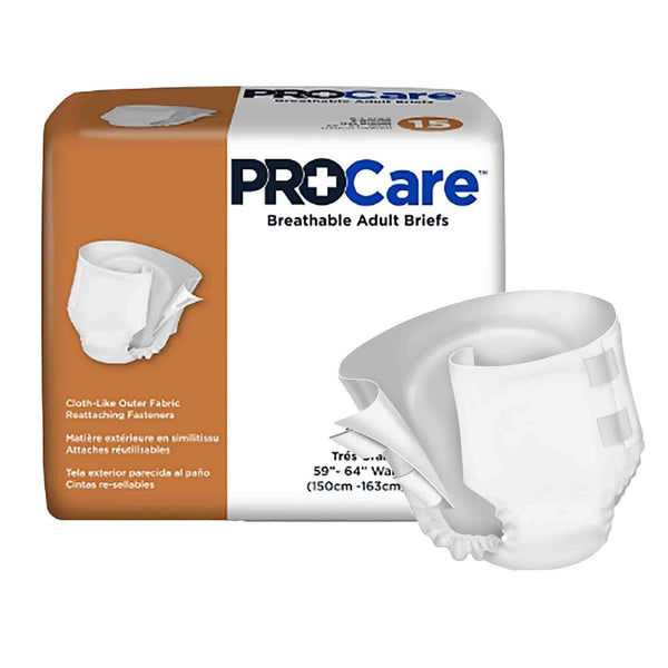 PROCare™ Breathable Adult Briefs, X-Large 60/CASE -CRB-014/2