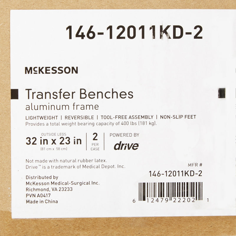 McKesson Knocked Down Bath Transfer Bench 1/CASE -146-12011KD-2