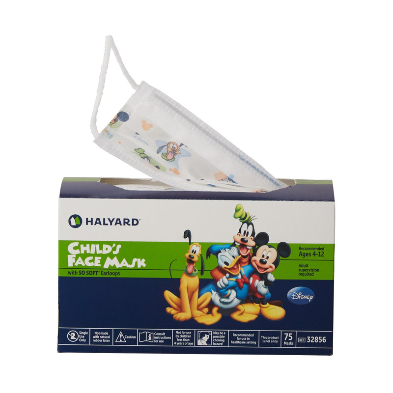 Halyard Procedure Mask Pleated Earloops Child Size Kid Design (Disney) NonSterile 75/BOX -32856