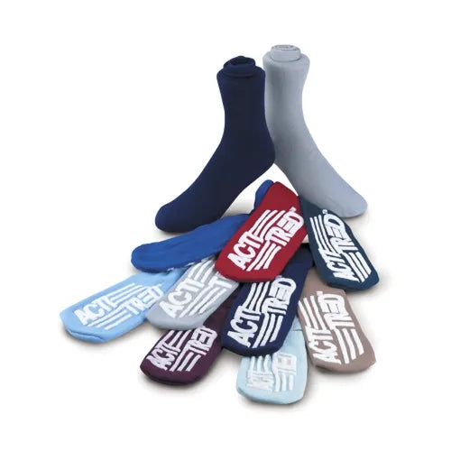Medical Action Acti-Tred Slippers Slipper Socks Sngl Side Treadnewborn Blu 48Pr/Cs -99930