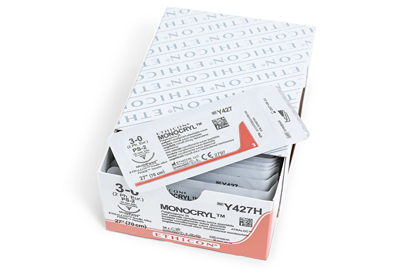 ETHICON MONOCRYLª (POLIGLECAPRONE 25) SUTURES. SUTURE UNDYED MONO 2-0 CP-1 273DZ/BX, BOX - BriteSources