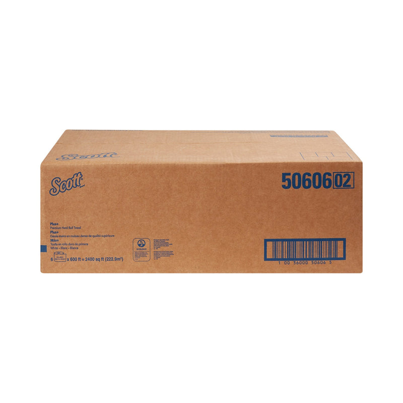 Scott Essential White Paper Towel, 8 Inch x 600 Foot 6/CASE -50606