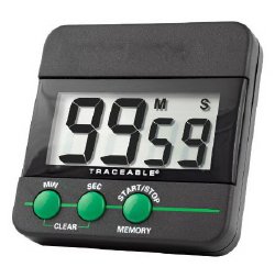 TIMER 99M/59S TRACEABLE DIG LG DISPLAY W/ALARM 1/EACH -98766-78