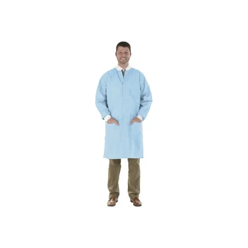 Medicom Safewear Protective Apparel Coat Lab Soft Blu Sm12/Bg -8112-A