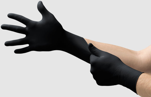Ansell Microflex Onyx Nitrile Power Free Exam Gloves Glove Exam N64 Onyx Nitrileblk Pf Xl 100/Bx 10Bx/Cs -n644