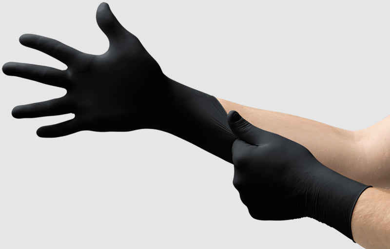 Ansell Microflex Onyx Nitrile Power Free Exam Gloves Glove Exam N64 Onyx Nitrileblk Pf Xl 100/Bx 10Bx/Cs -n644