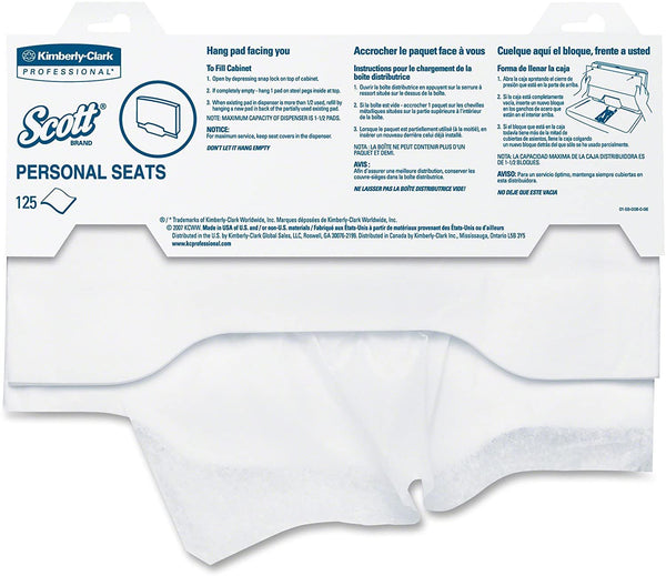 Scott Toilet Seat Cover, 125 per Pack 24/CASE -07410