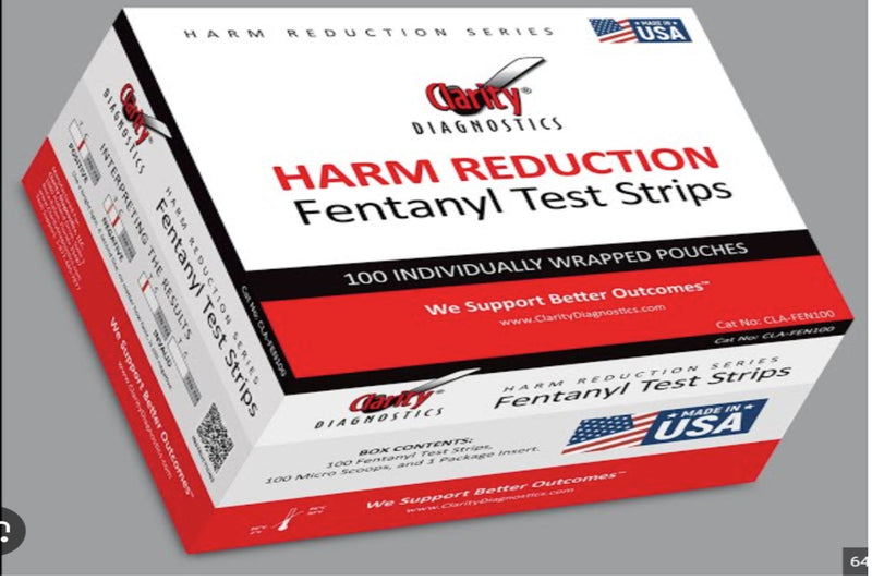 Clarity Diagnostics Harm Reduction Fentanyltest Strips Test Fentanyl Harmreduction 100Tests/Bx