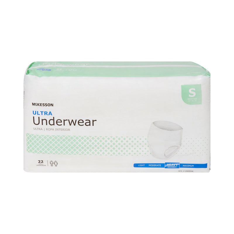 McKesson Ultra Heavy Absorbent Underwear, Small 4/CASE -UWBSM