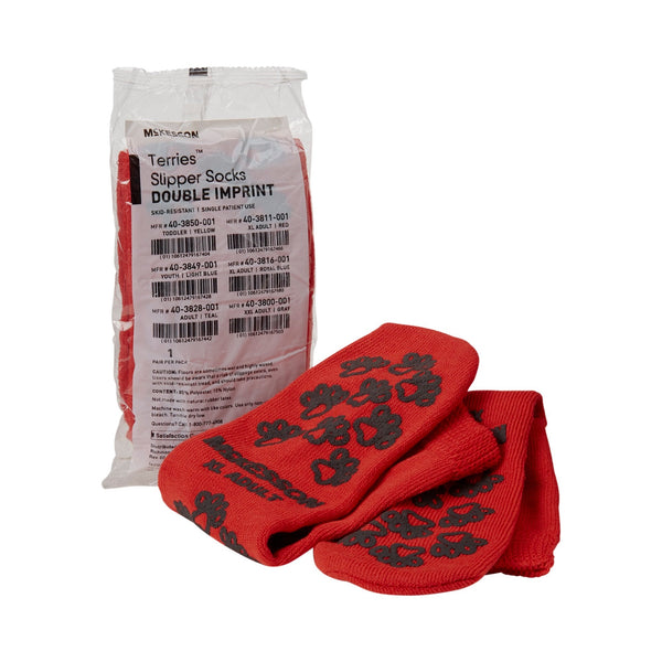 McKesson Terries™ Adult Slipper Socks, X-Large 48/CASE -40-3811-001