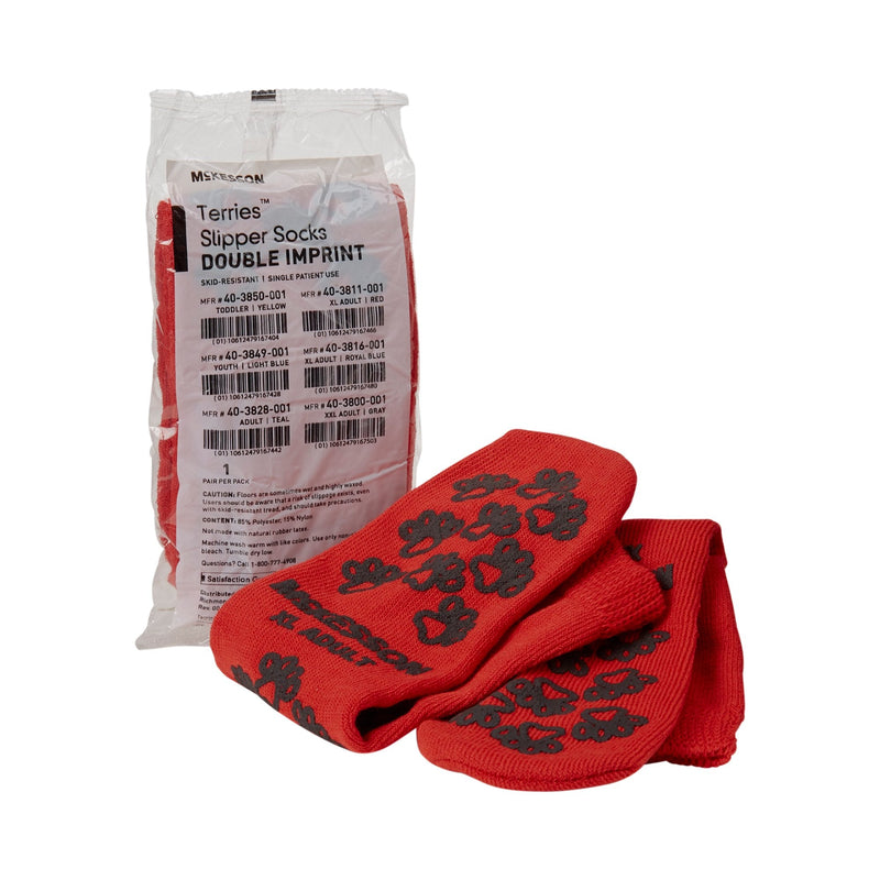 McKesson Terries™ Adult Slipper Socks, X-Large 48/CASE -40-3811-001