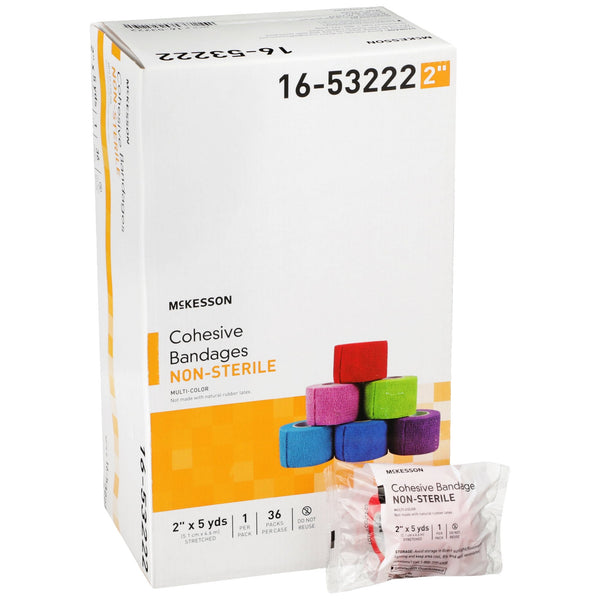 McKesson Self-adherent Closure Cohesive Bandage, 2 Inch x 5 Yard 36/CASE -16-53222