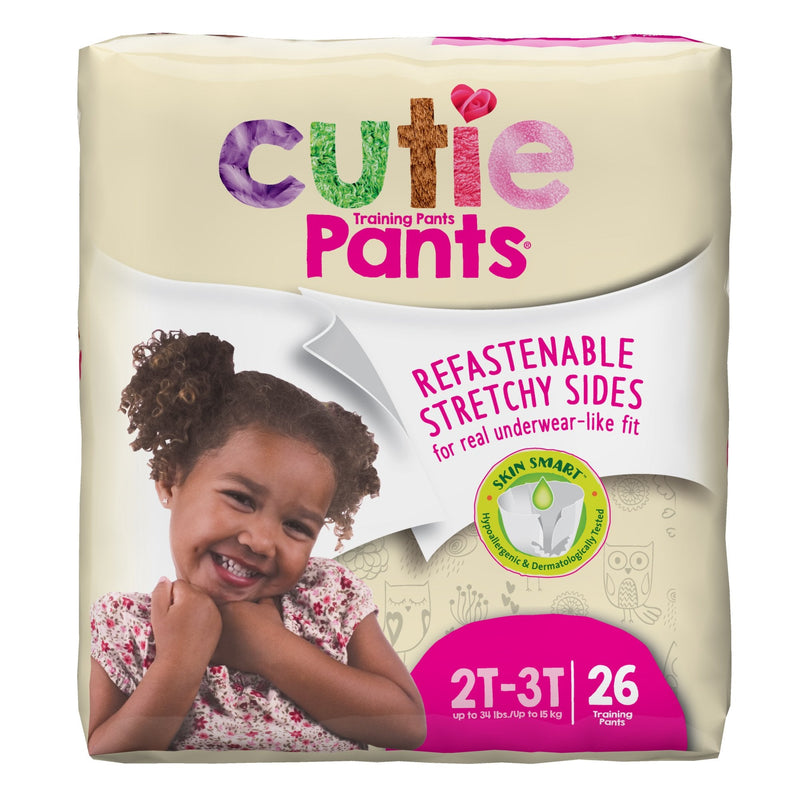 Cutie Pants Training Pants, Female, Toddler, Disposable, Heavy Absorbency 104/CASE -CR7008