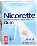 Nicorette Nicotine Polacrilex Stop Smoking Aid, Sold As 110/Box Glaxo 00135015807