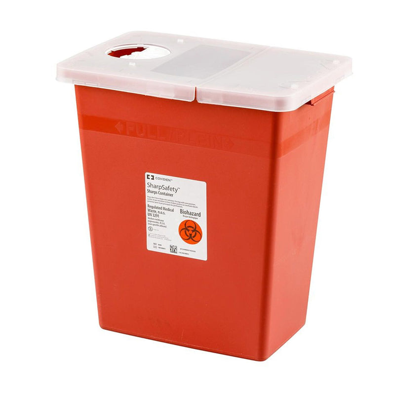 SharpSafety™ Multi-purpose Sharps Container, 18 Gallon, 26 x 18-1/4 x 12-3/4 Inch 1/EACH -8998