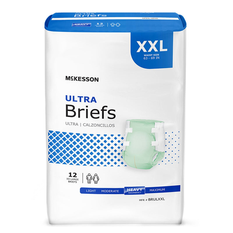 McKesson Ultra Heavy Absorbency Incontinence Brief, 2X-Large 4/CASE -BRULXXL